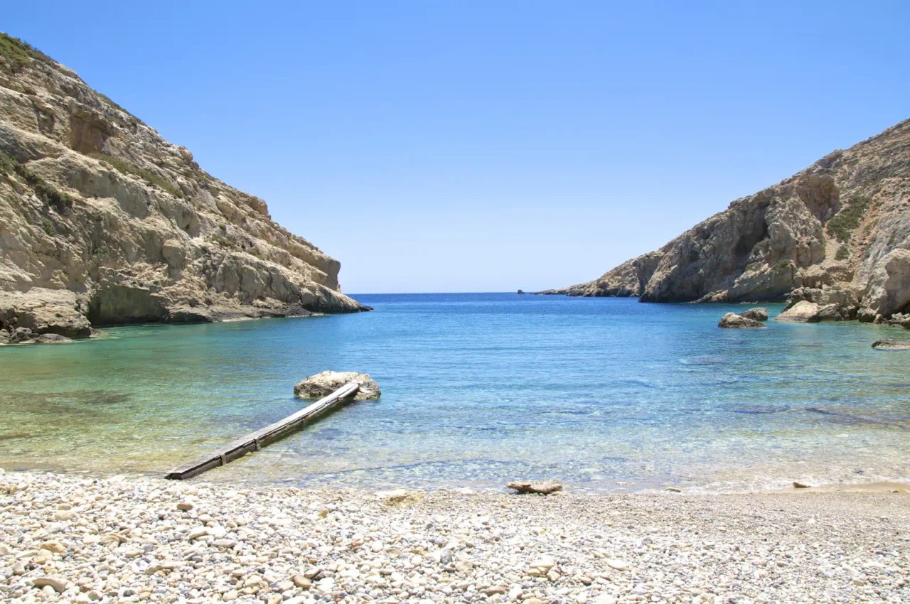 Matrsalo beach at the exit of the gorge in south Crete