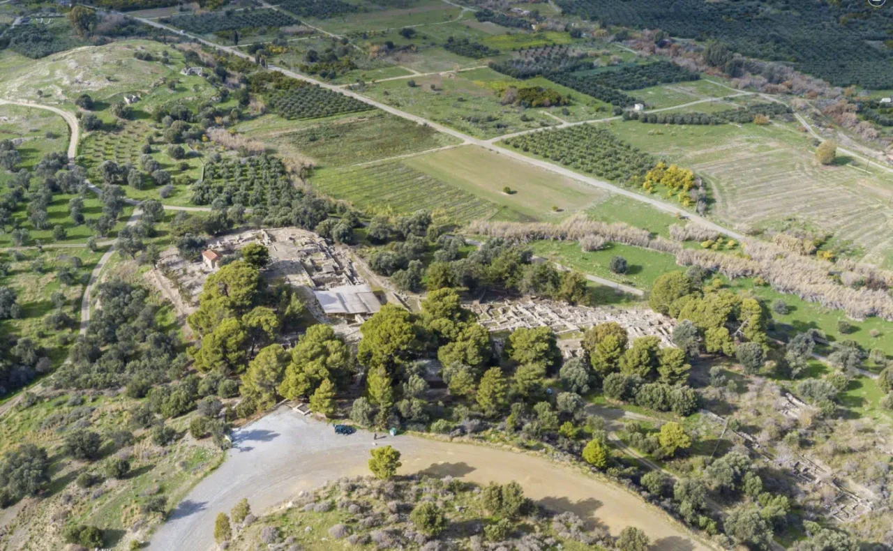 Agia Triada archaeological site in south Crete, near Kamilari