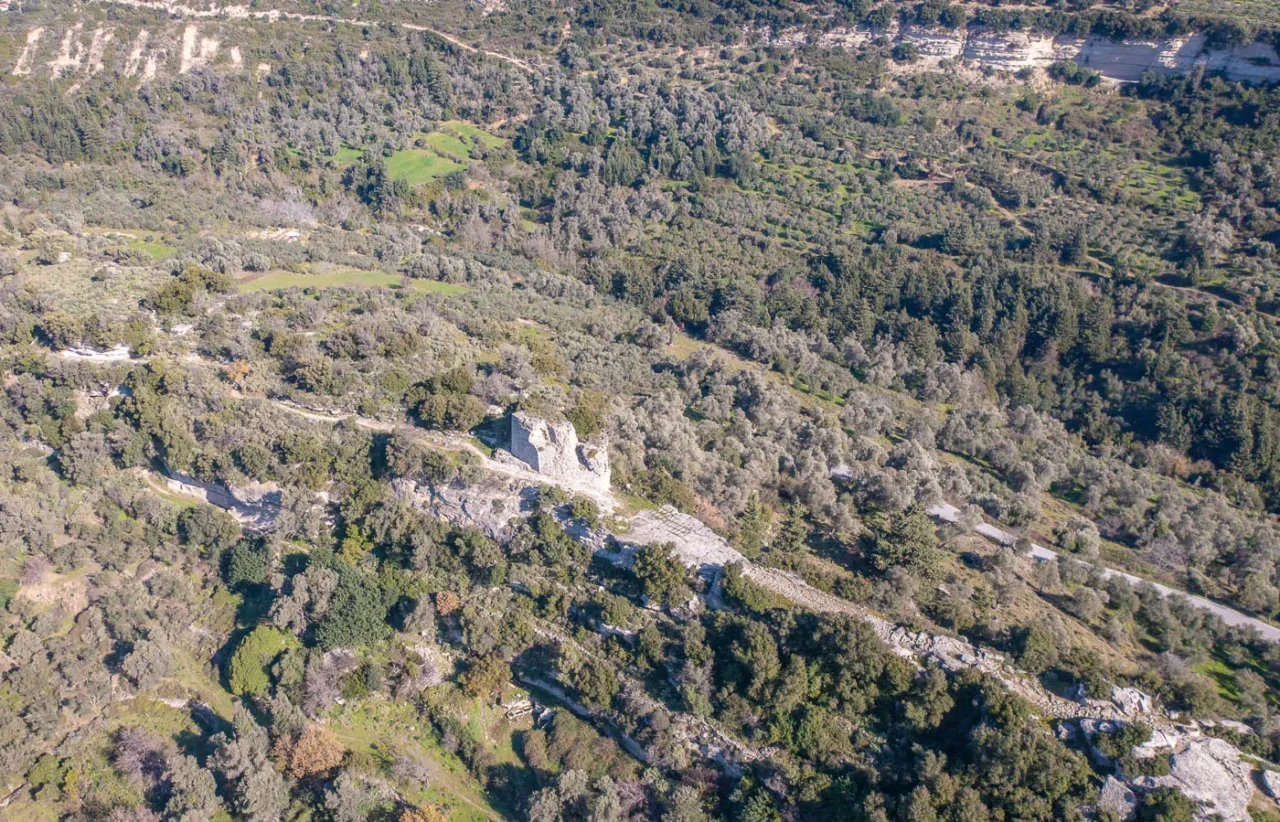 Tower of Eleutherna, above Eleutherna archaeological site in Rethymno Crete