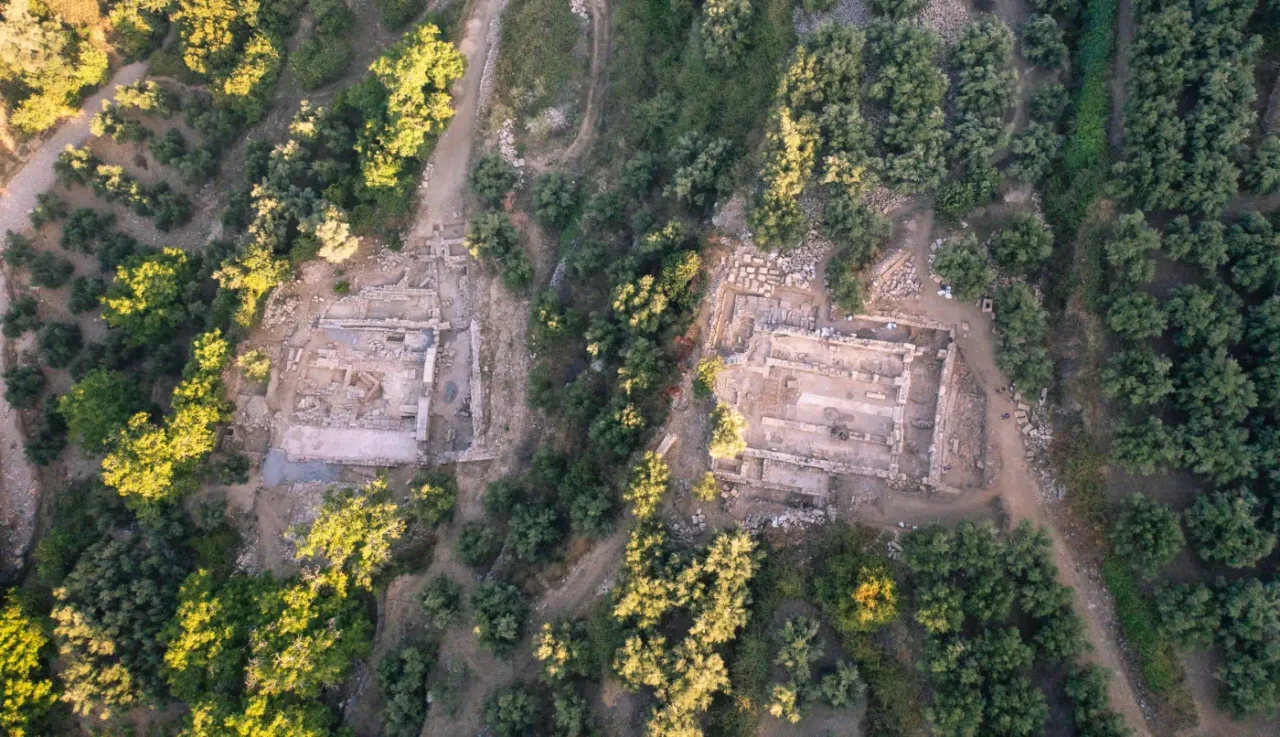 Ancient Eleftherna archaeological site, near Margarites Crete, Agia Eirini and Agios Markos