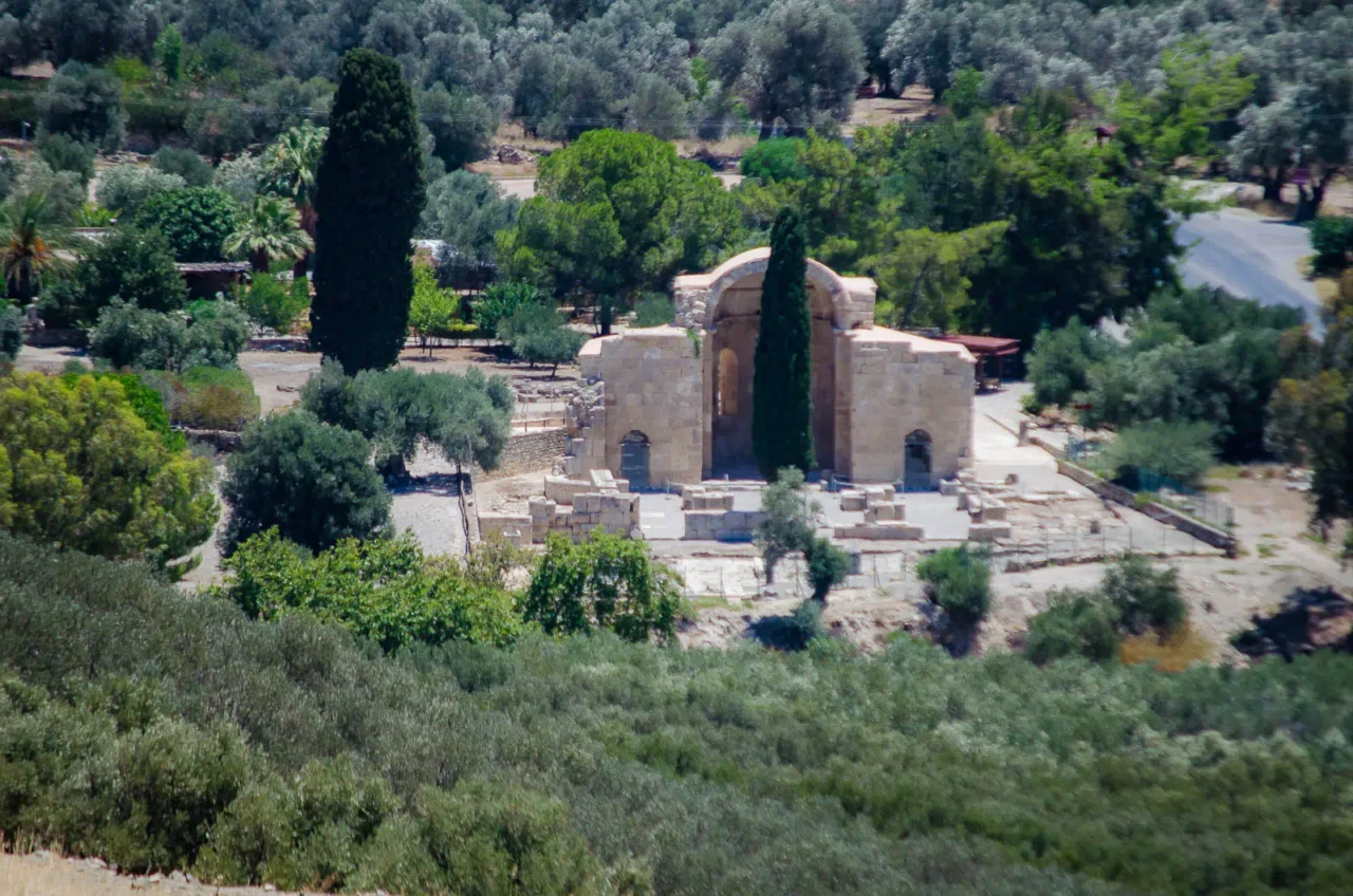 Gortys archaeological site and Messara plain  and the The Church of Saint Titus in south Crete