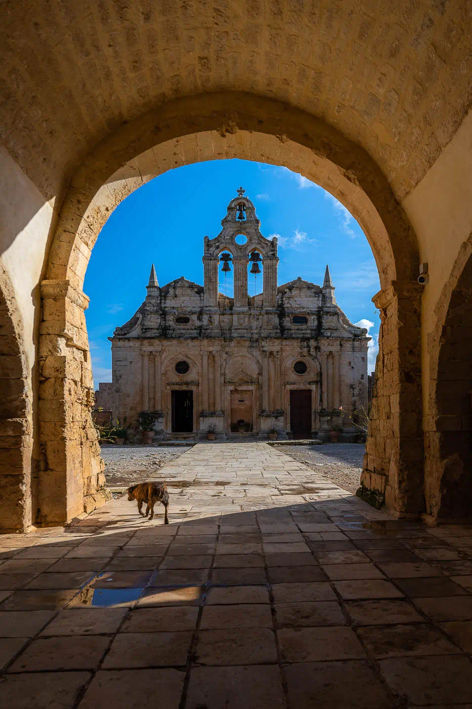 Arkadi monastery, front yard and entrance