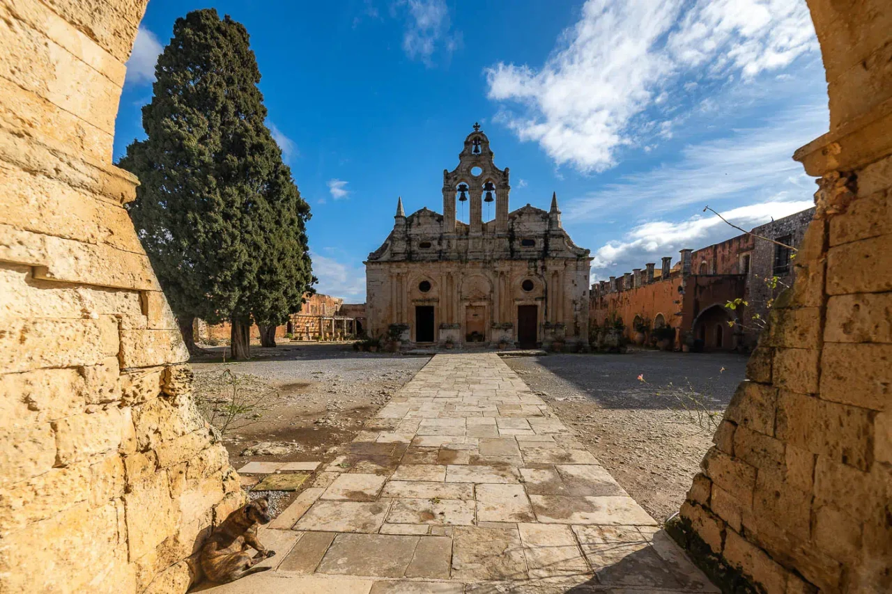 Arkadi monastery, front yard