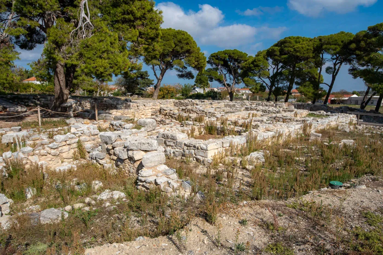 Ancient Tylissos archaeological site in Crete