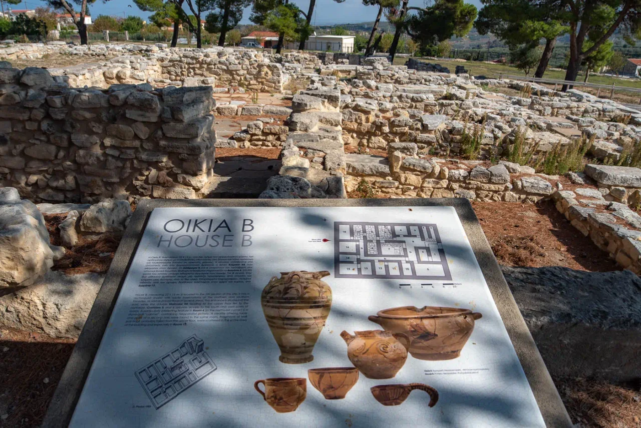 Ancient Tylissos archaeological site in Crete