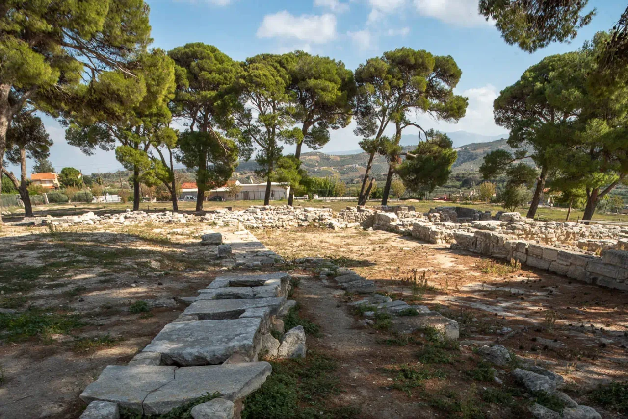 Ancient Tylissos archaeological site in Crete