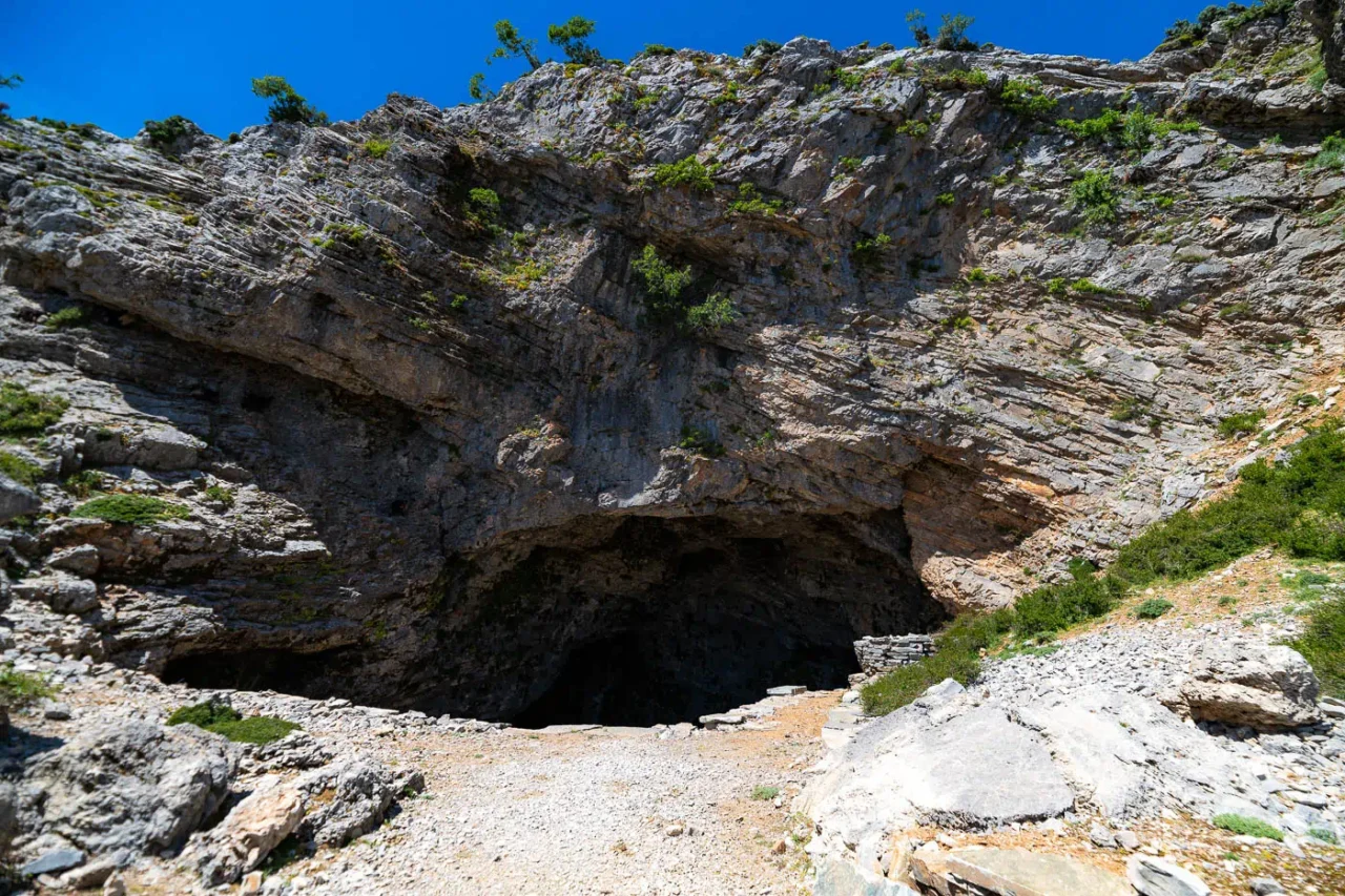 The stone alter at Ideon Antron cave in Nida plateau Psiloritis in Crete