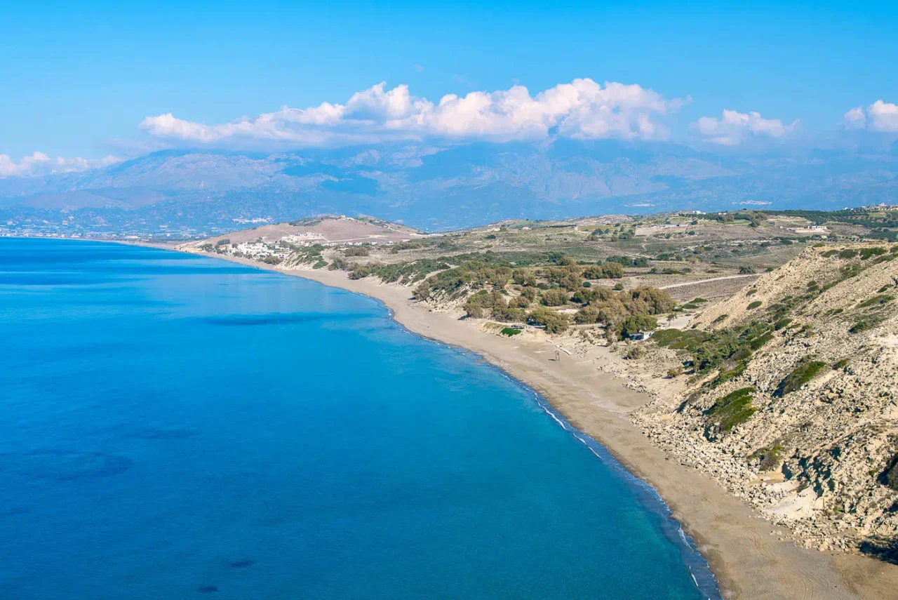 Kalamaki and Psiloritis mountain at the distance