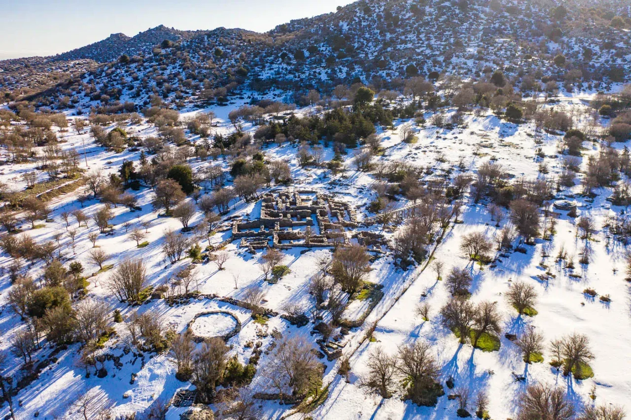 Ancient Zominthos Minoan settlement in Psiloritis Crete