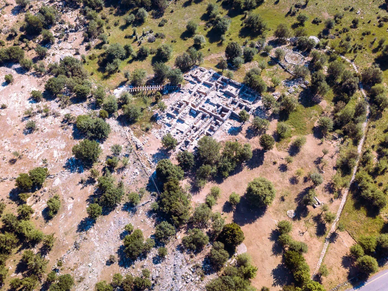 Ancient Zominthos Minoan settlement in Psiloritis Crete