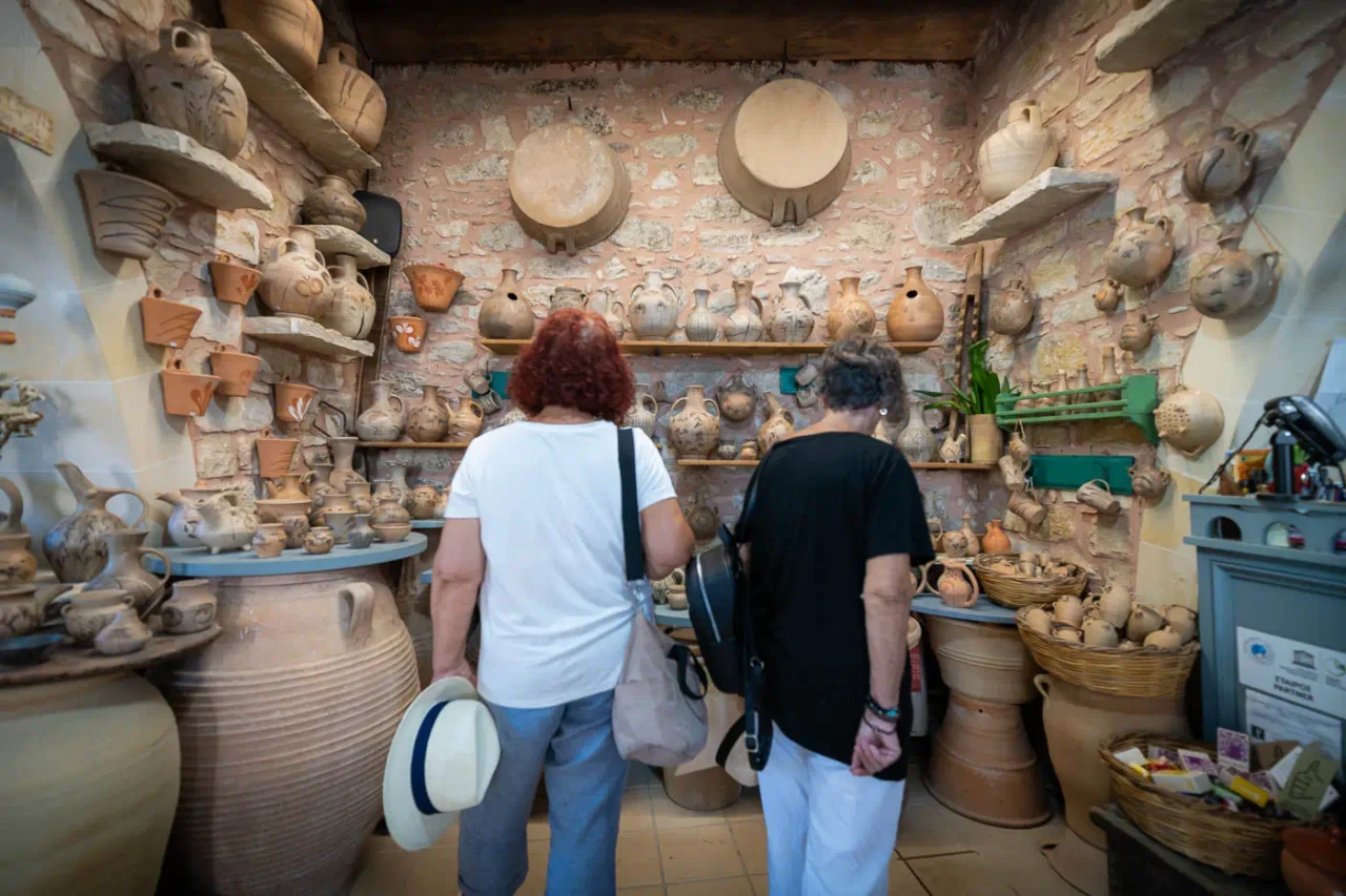 Keramion pottery in Margarites Crete