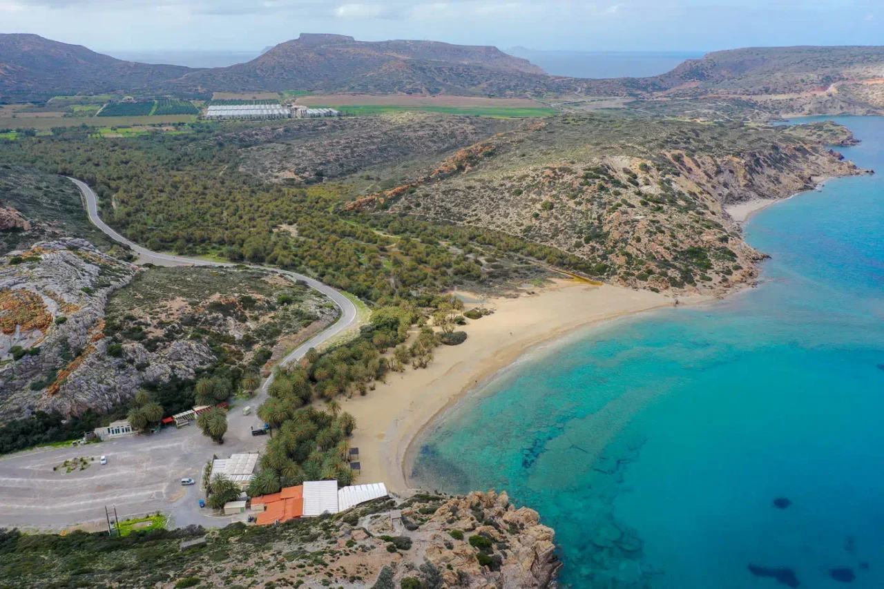 Vai palm forest and beach in Siteia Crete