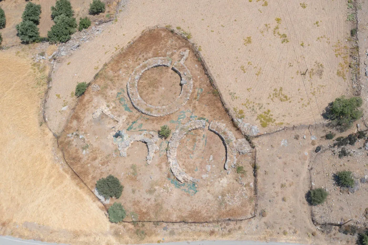 Minoan Tholos Tombs in the Minoan cemetery in Koumasa Asterousia in south Crete