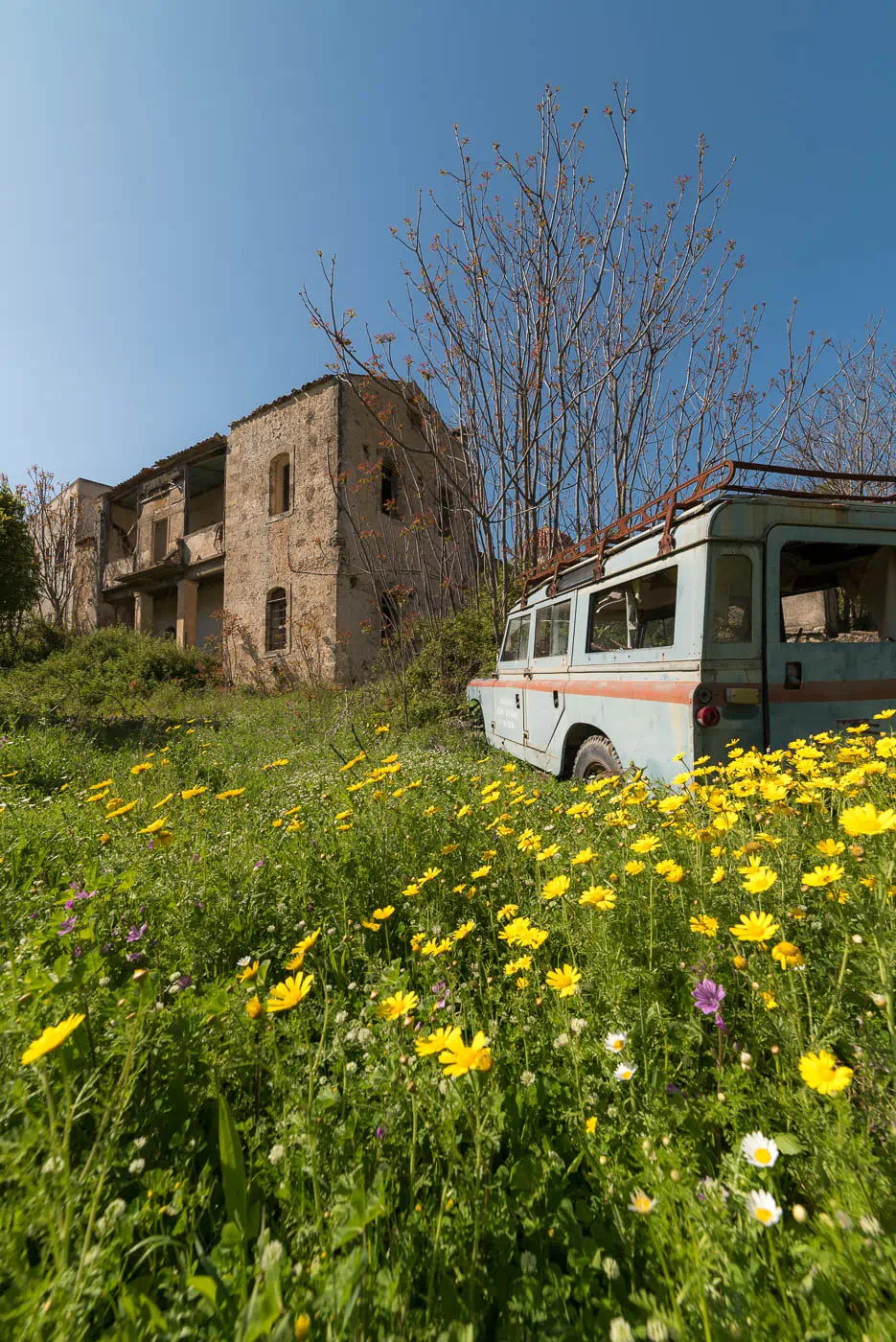 Moni Asomaton monastery in Amari Crete, remains from the School of Agriculture that was housed in the monastery