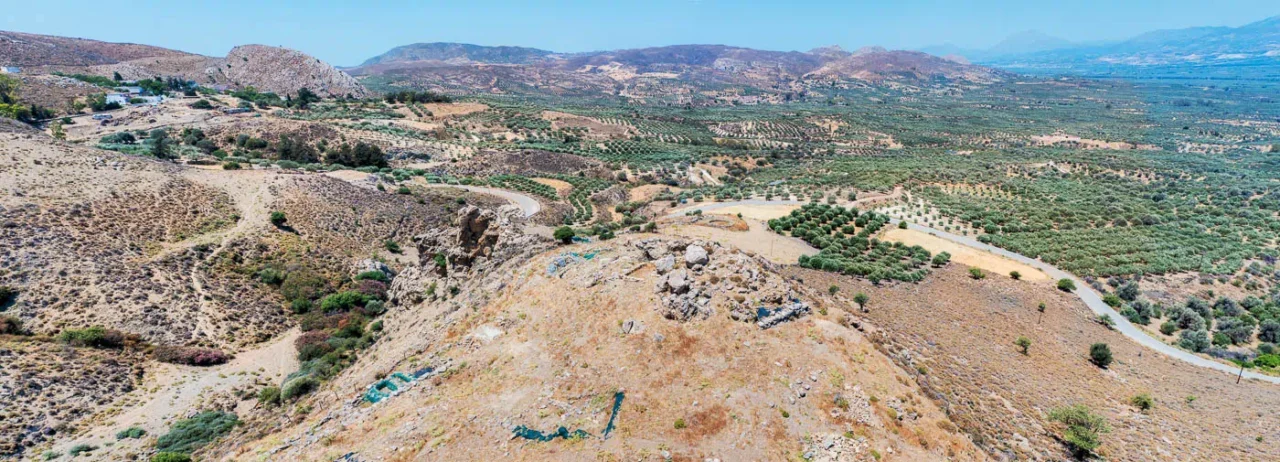 Koumasa Minoan settlement and Minoan tombs in north Asterousia mountain in south Crete