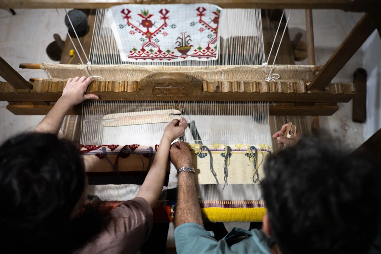 Traditional Cretan weaving in Margarites Crete organized by Rodakas