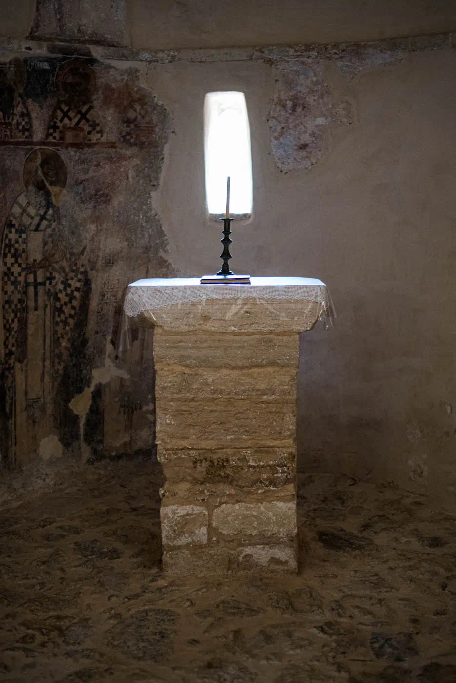 Inside Panagia Mavridiani church in Meronas of Amari Crete