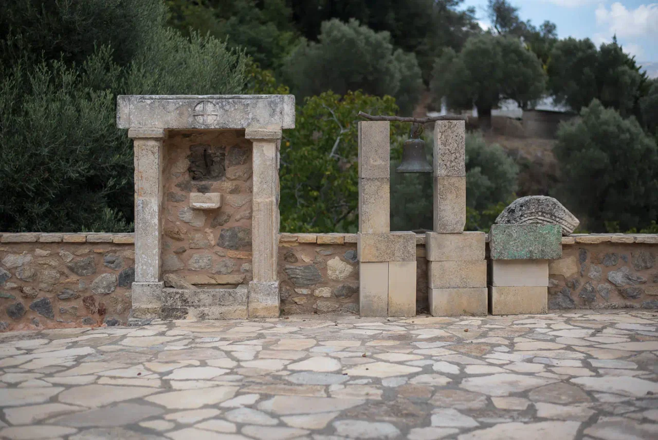 In the yard of Panagia Mavridiani church in Meronas of Amari Crete