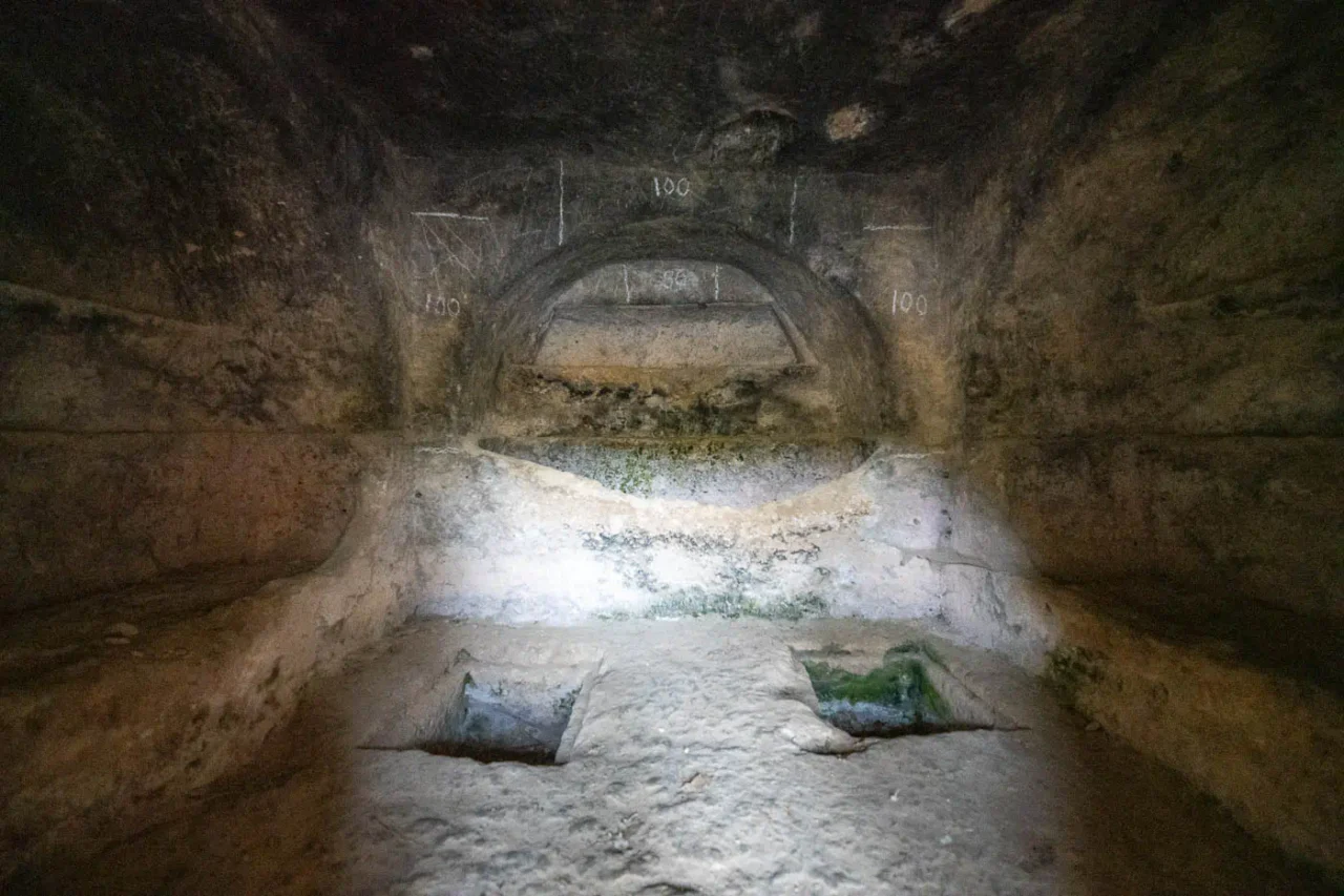 Necropolis Siderospilia near ancient Rizinia in Prinias Crete