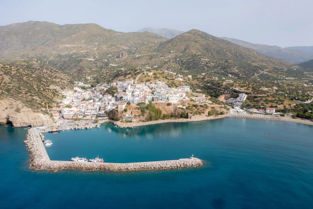 Agia Galini settlement in Agios Vassilios municipality in south Rethymno Crete