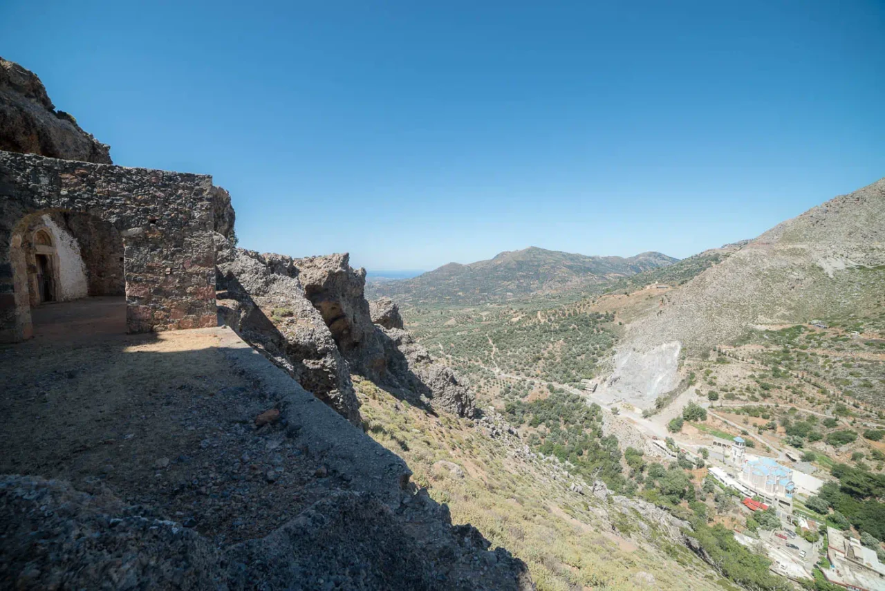 Agios Efthimios Hermitage, above Agios Nikolaos monastery at the exit of Rouvas gorge