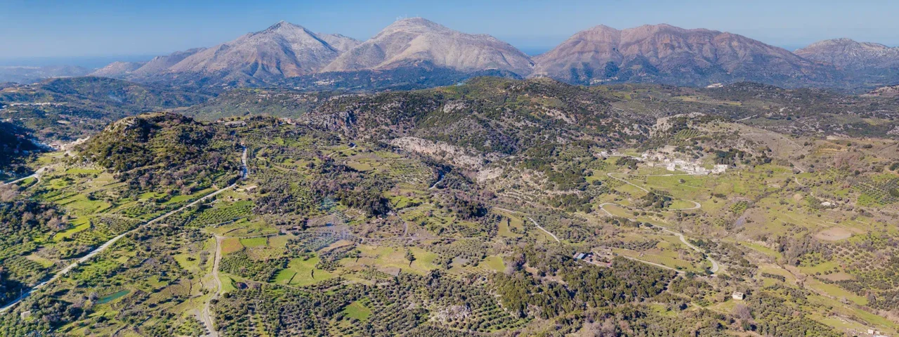 Livada on the right, Axos on the left and Talea mountains at the background