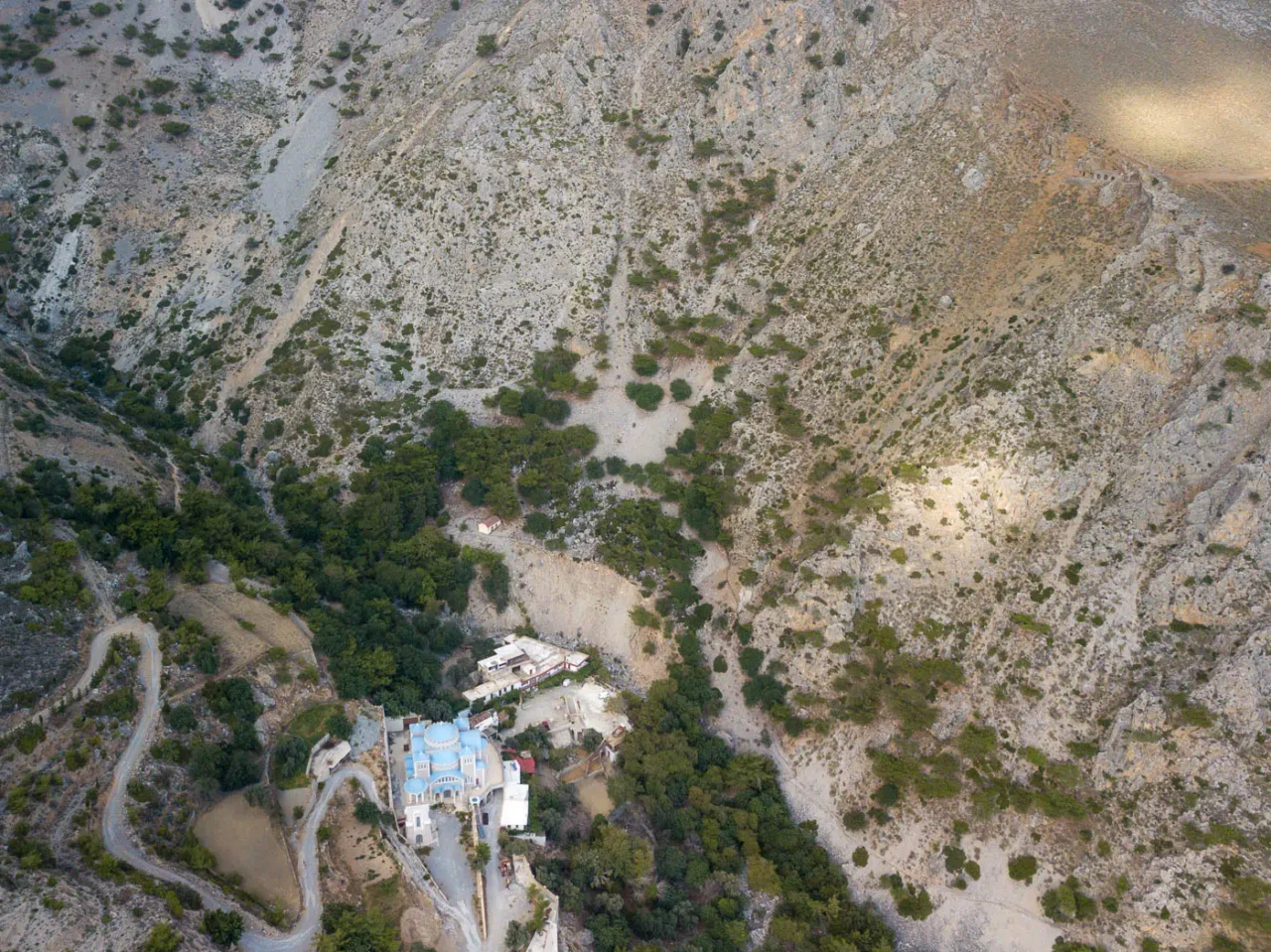 Agios Nikolaos Monastery and Agios Efthimios Hermitage, near Rouvas gorge, in Zaros Crete