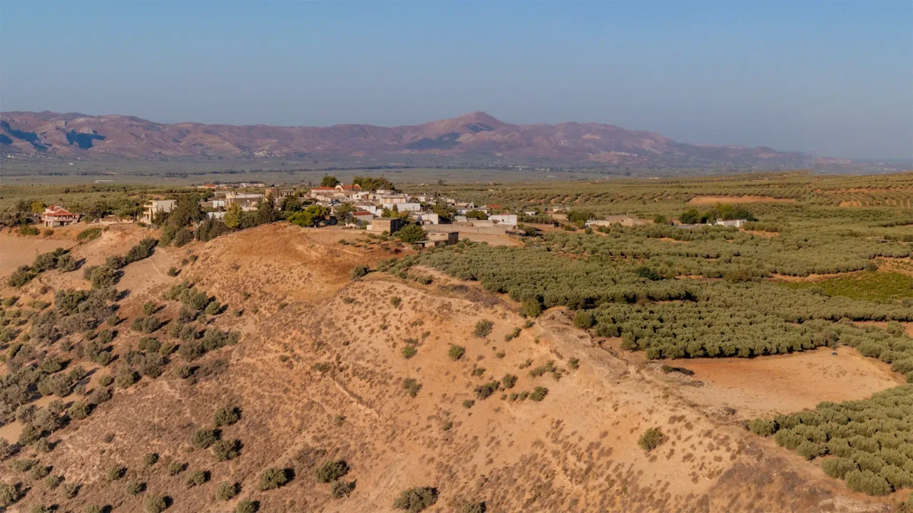 Valis settlement at the north end of Messara plain in south Crete