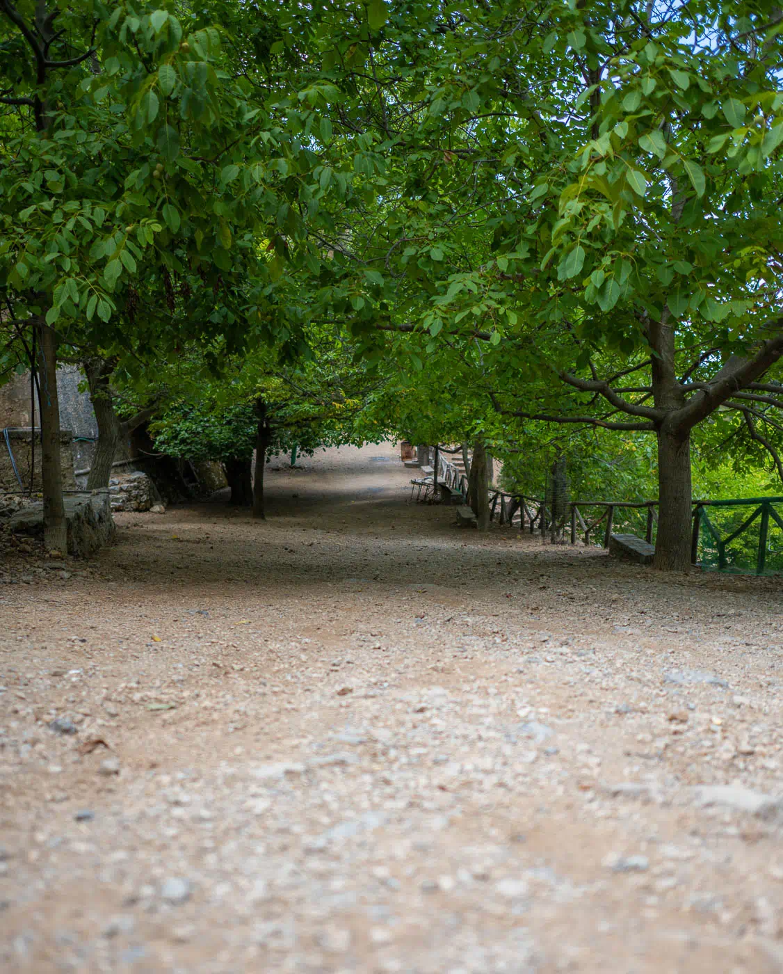 The alley in front of Agia Anna church in Mochos Crete