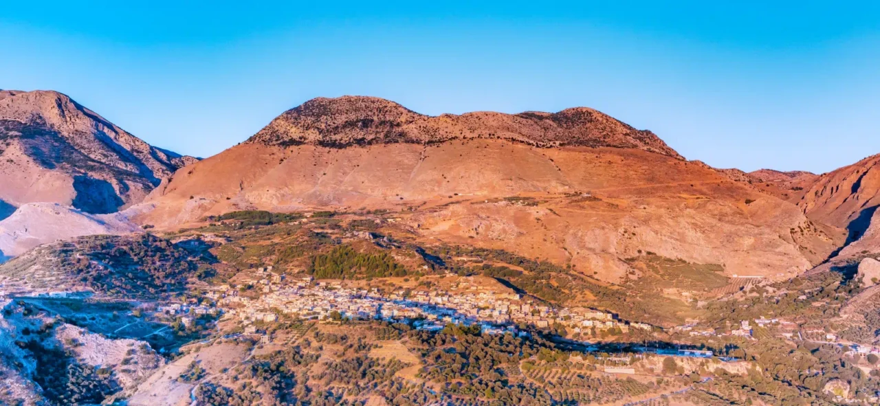 Kroussonas village at the east slopes of Psiloritis mountain near Heraklion Crete