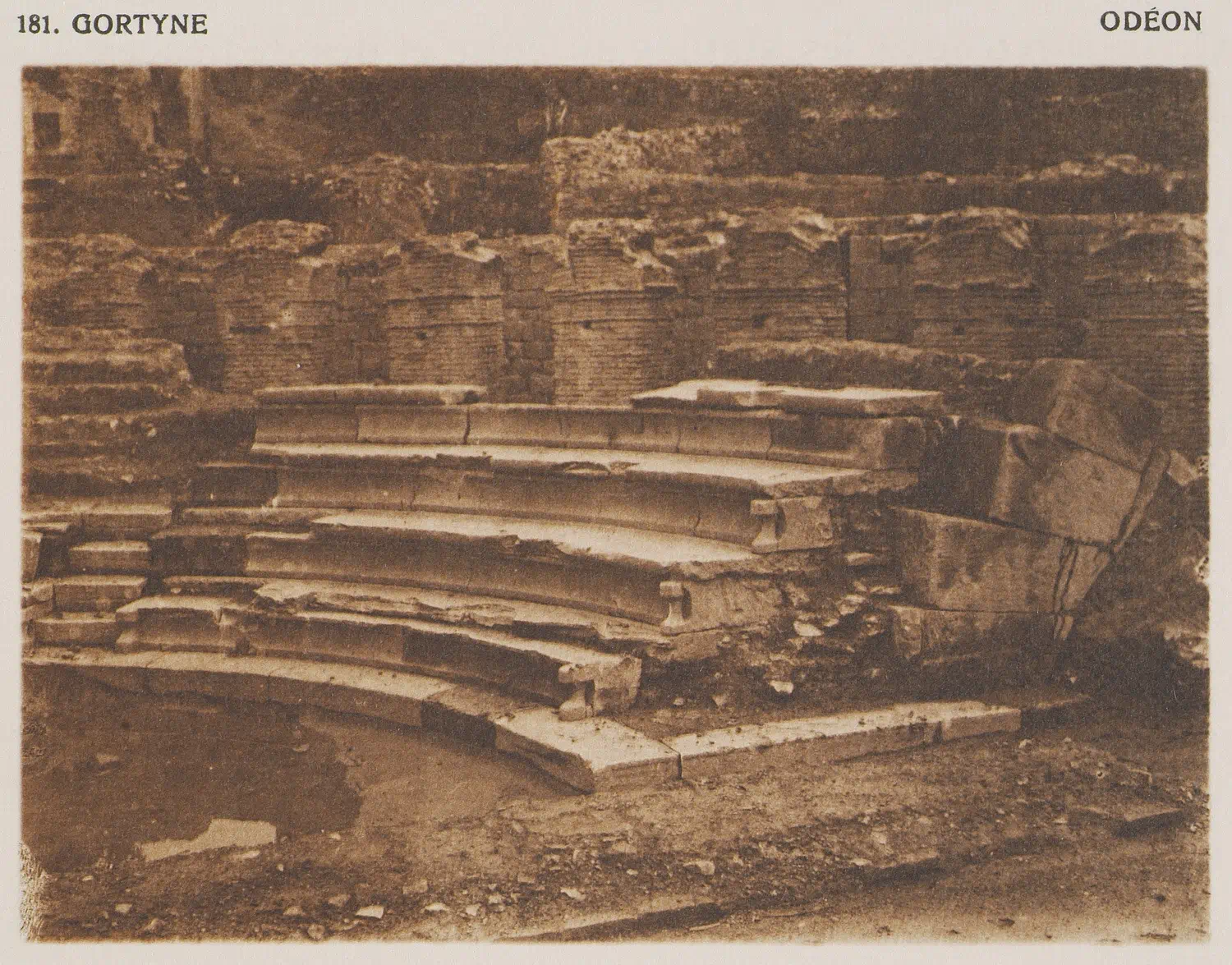 PHOTO BY: BOISSONNAS, Frédéric, 1919. The Odeon of ancient Gortyn