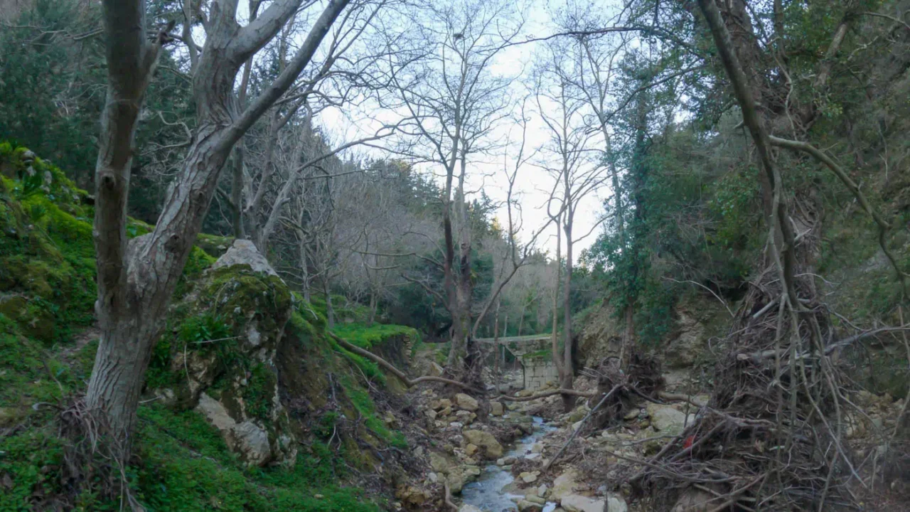 Hellenistic bridge at ancinet Eleutherna