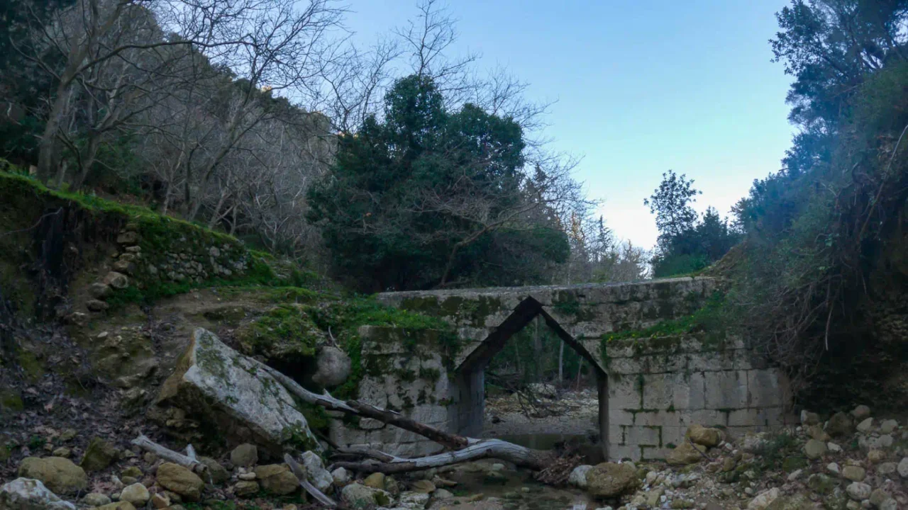 Hellenistic bridge at ancinet Eleutherna