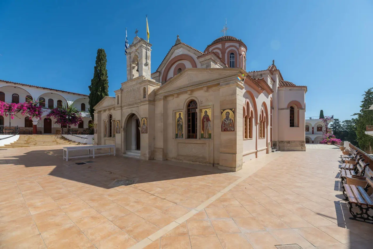 Outside Panagia Kalyviani monastery