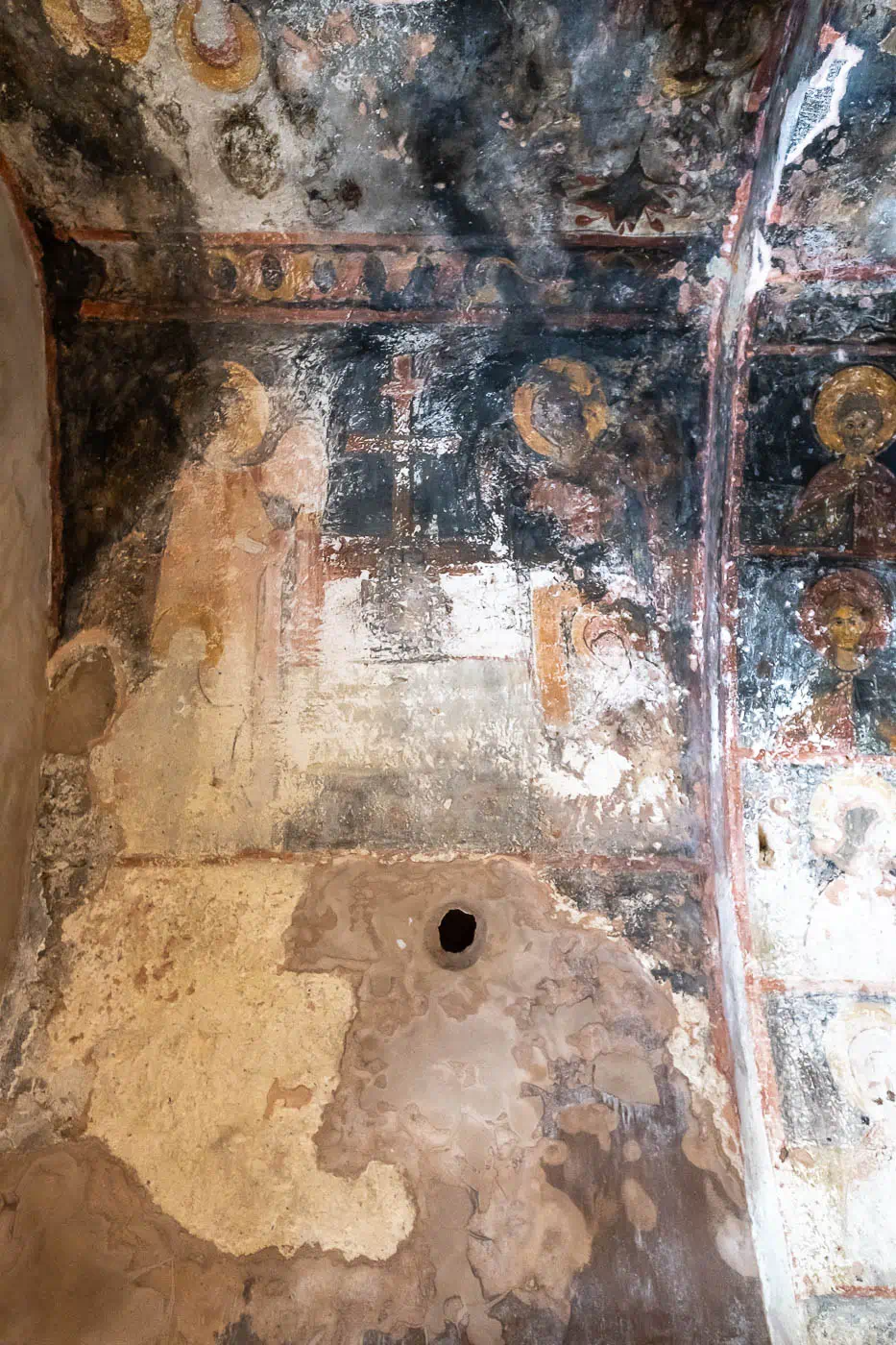 Frescoes from inside the Zoodochos Pigi church in the Monastery of Panagia Kalyviani