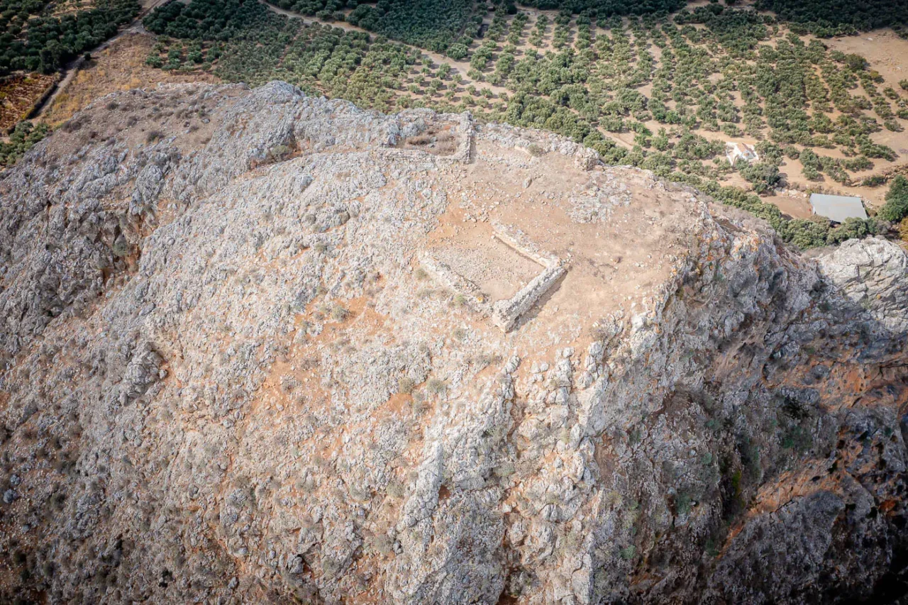 Rokka archaeological site, the top of Troulli rock