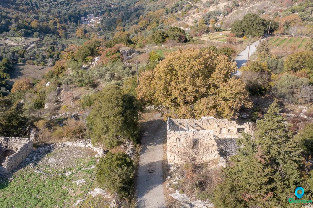 The Archaeological Site of Onithe and at the distance the settlement of Goulediana