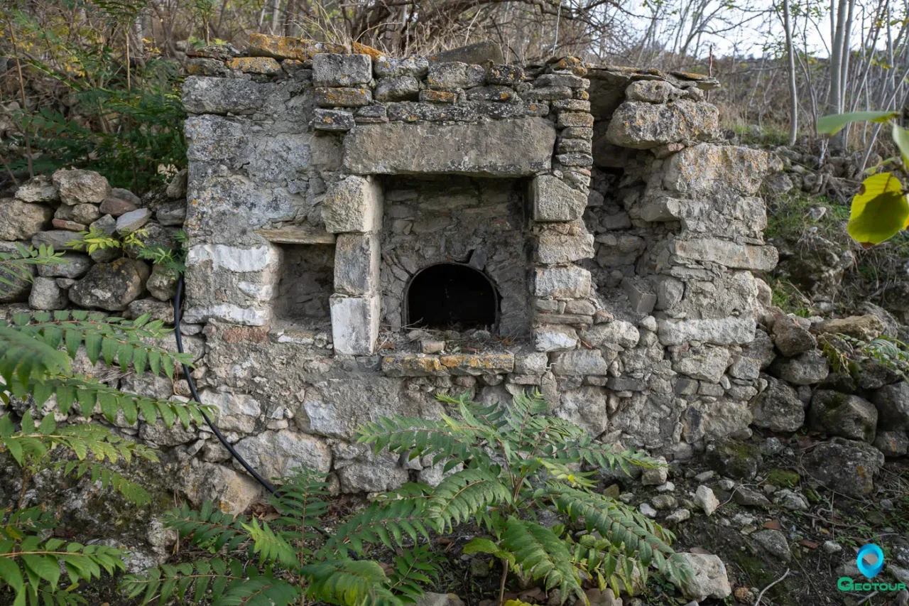 An old furnace in Mikra Episkopi abandoned village in Municipality of Minoa Pediada, Heraklion