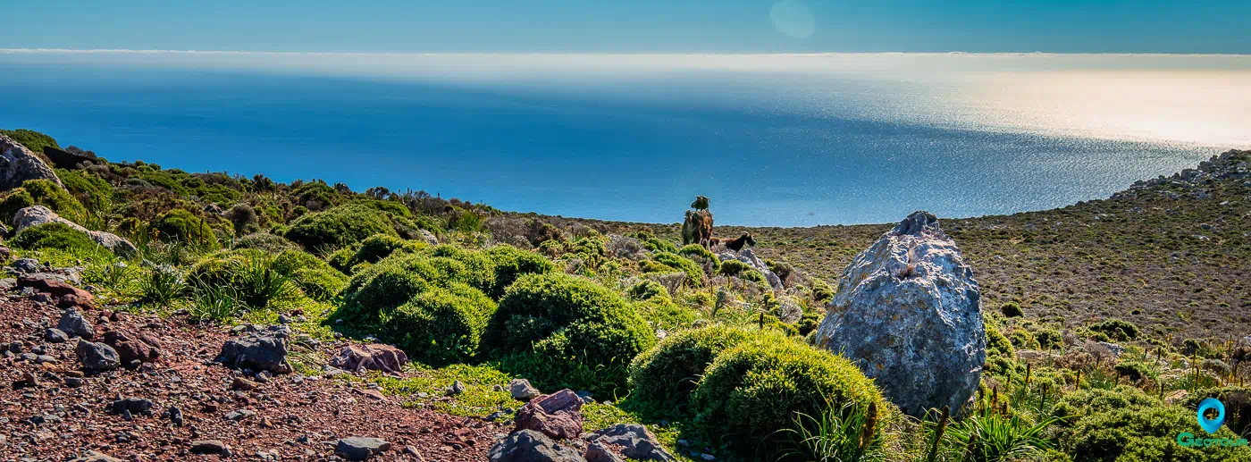 View to the East from the Eastern part of Crete, on top of Traostalos