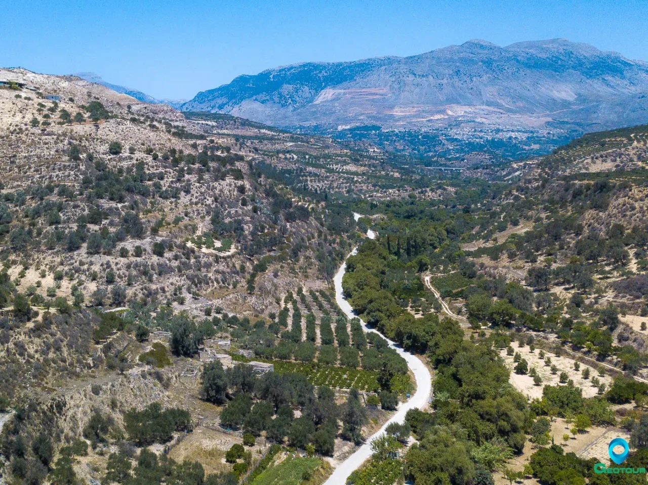 Psalida abandoned village and Gergeri in south Psiloritis mountain